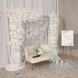 Uflower White Cherry Blossom Flower Row Wedding KT Backdrop Decor SET80166 - Uflower