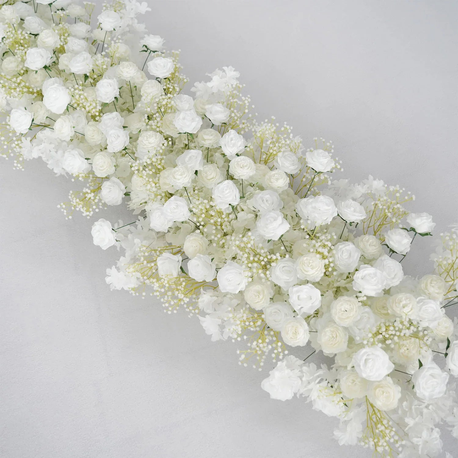 Uflower White Baby breath Rose Wedding Backdrop Arch Decor SET80064-01 - Uflower