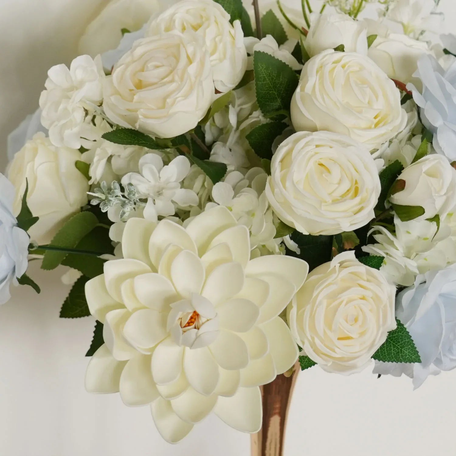 Uflower White Rose Wedding Table Centerpiece Flower Arrangement MD80041-01 - Uflower