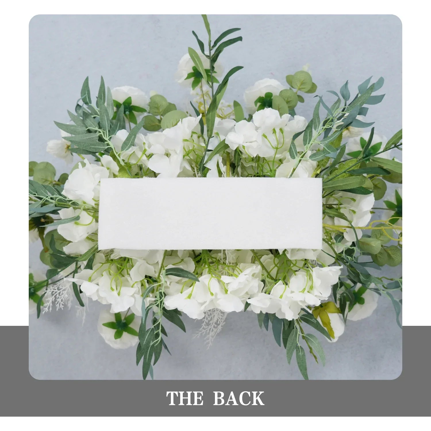 Artificial White Green Wedding KT Backdrop Flower Row Decor SET80075 - Uflower