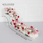 250*40cm Rose Pink Flower Row