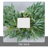 Uflower Rose Green White Flower Willow Leaf Wedding Welcome Flower Floral Decor SET80076 - Uflower