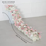 Uflower Artificial Pink White Flower Row Wedding KT Backdrop Decor SET80195 - Uflower
