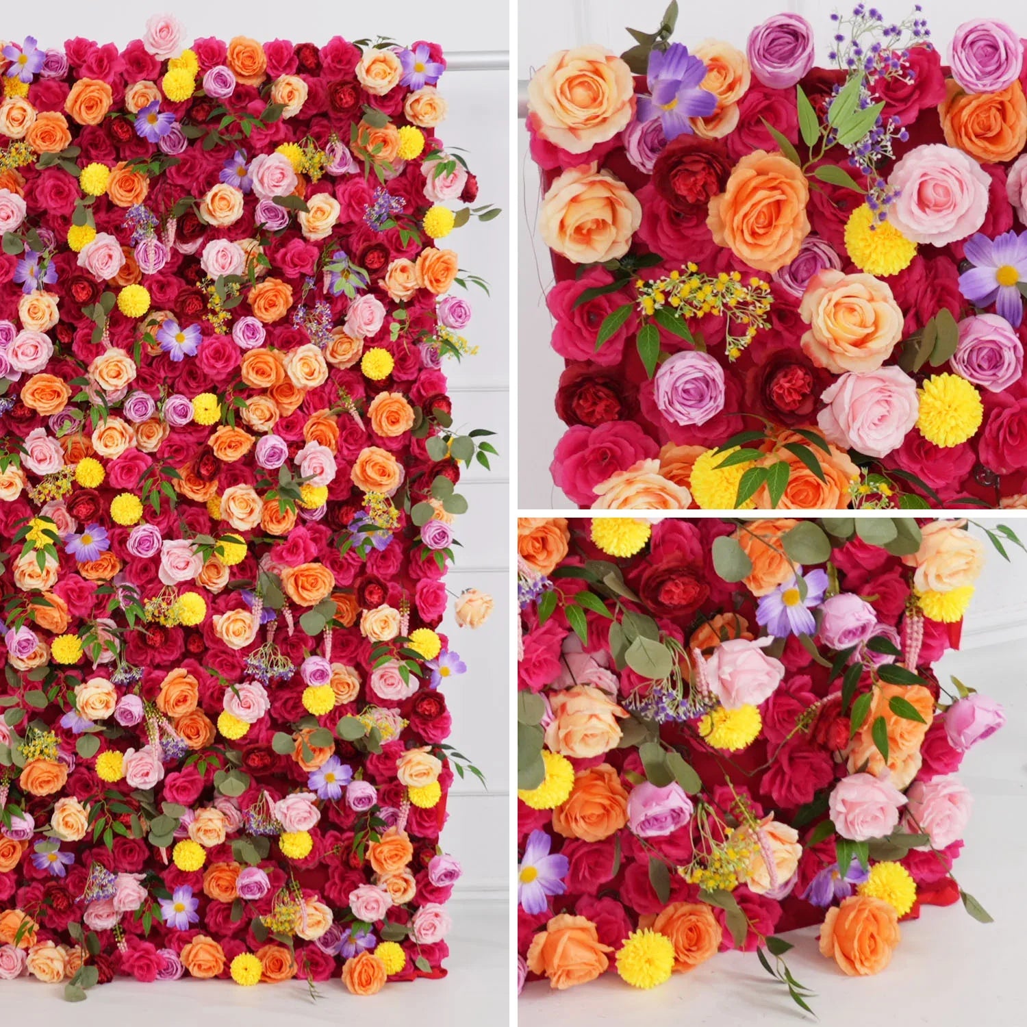 Uflower Artificial Colorful Flower Wall Wedding Decoration SET80029 - Uflower