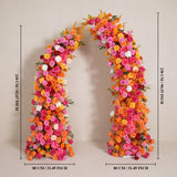 Arceau Floral Orange-Rose Uflower Toile de Fond pour Mariage Décoration Fête Accessoires SET80235