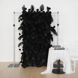 Uflower Artificial Black 5D Flower Wall Wedding Backdrop Decoration MA80034-01 - Uflower