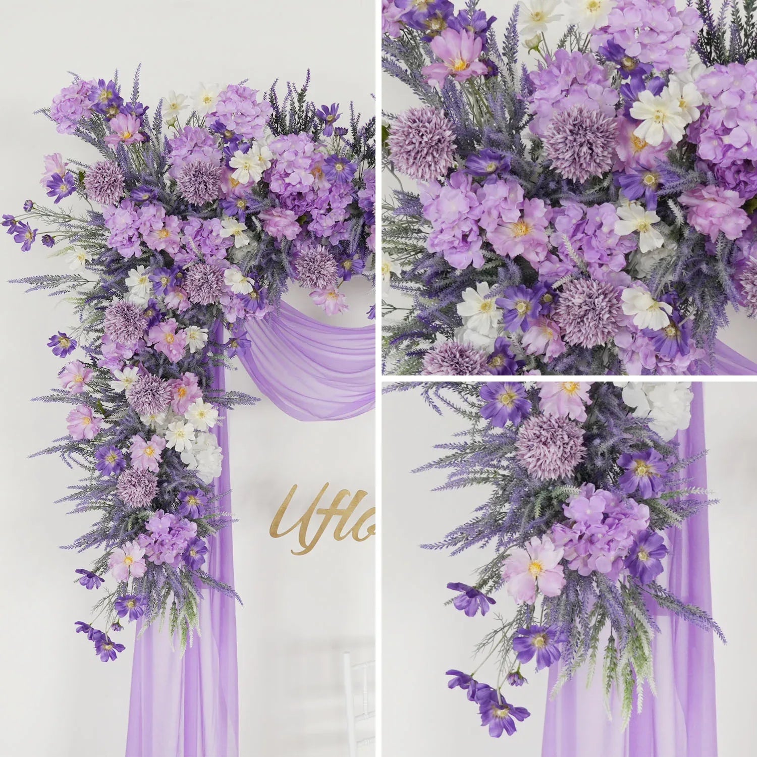 Artificial Purple Lavender Hang Flower Arrangement Wedding Backdrop Decor Props SET80053 - Uflower