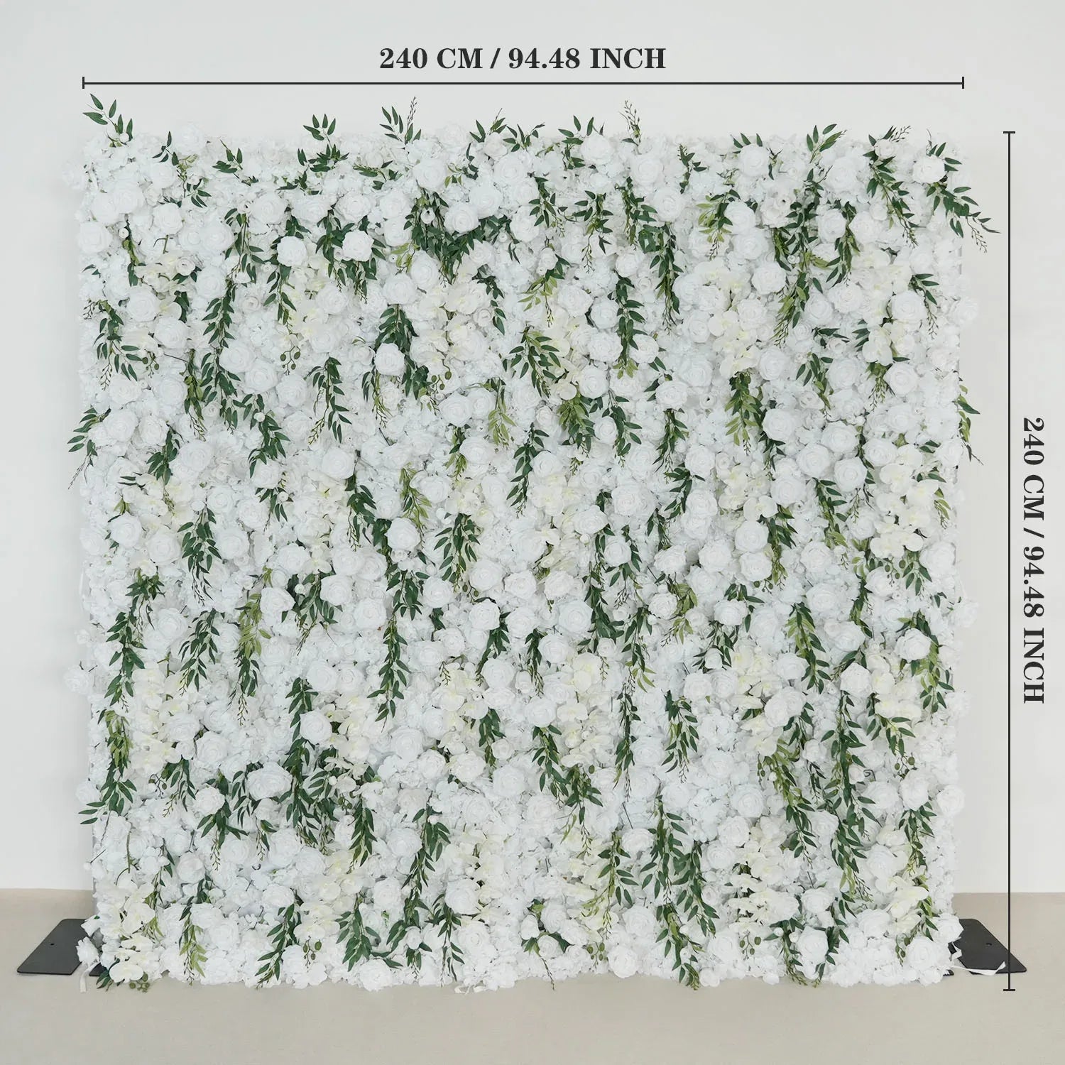 Uflower Artificial White Rose 5D Wedding Flower Wall SET80095 - Uflower