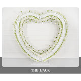 Uflower 2m*2m Arche en forme de cœur de roses blanches Décoration de mariage SET80011
