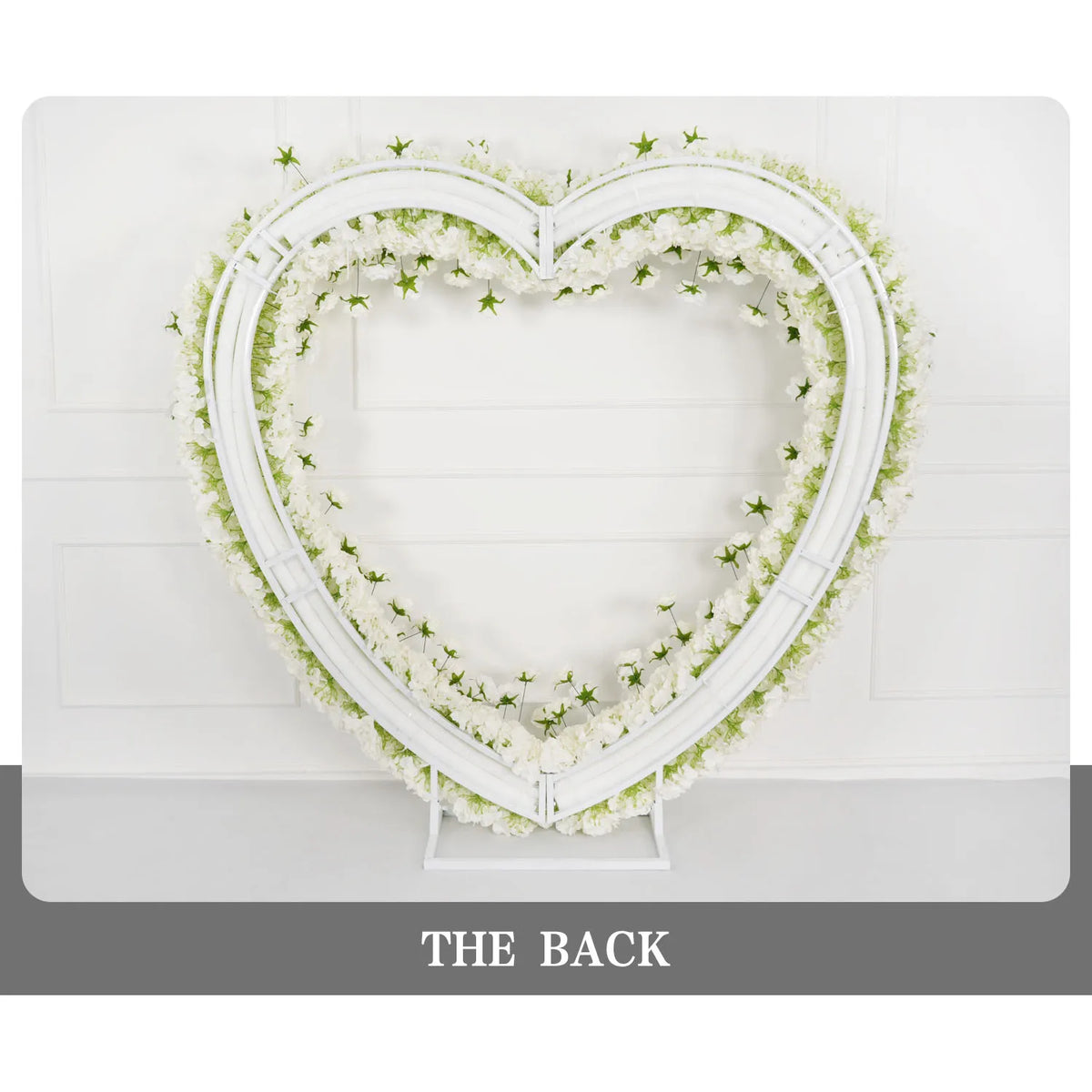 Uflower 2m*2m Arche en forme de cœur de roses blanches Décoration de mariage SET80011
