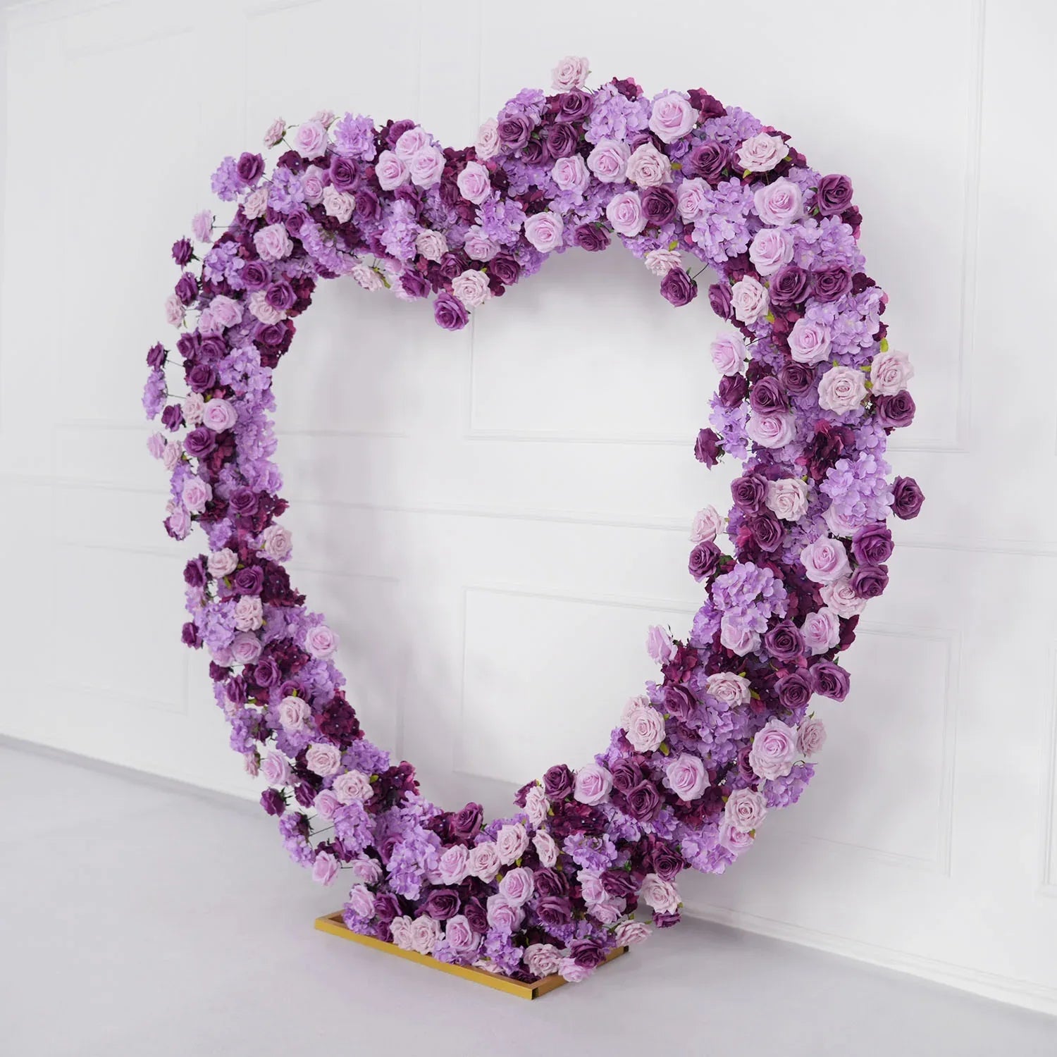 Artificial Purple Rose Heart Arch Wedding Decor SET80065 - Uflower