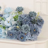 Uflower Smog-Blue Flower Row Decor KT Board Wedding Arrangement Props SET80178 - Uflower