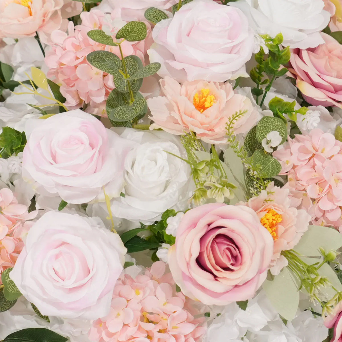 Uflower Pink White Rose Green Leaf Table Centerpieces Floral Ball Wedding Decoration MB80070 - Uflower