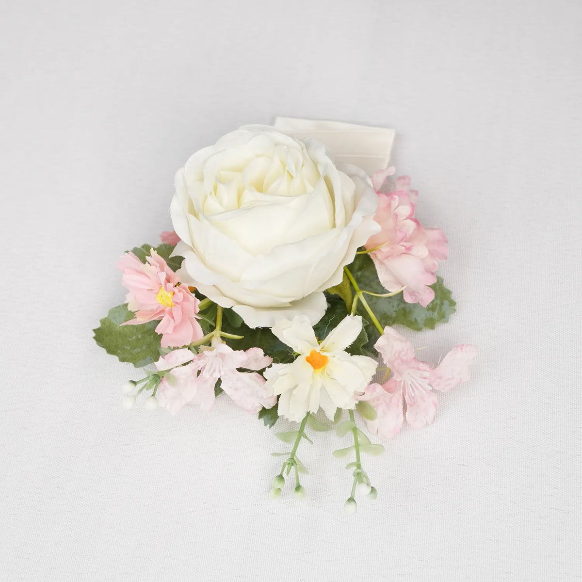 Uflower 6 broches boutonnieres rose blanc avec carte MG80001-02*6