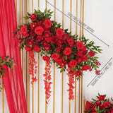 Uflower Artificial Red Wedding KT Backdrop Flower Decor SET80059 - Uflower