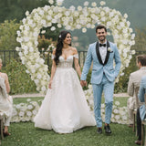 Uflower 2m*2m White Rose Heart-Shaped Arch Wedding Decor SET80011 - Uflower