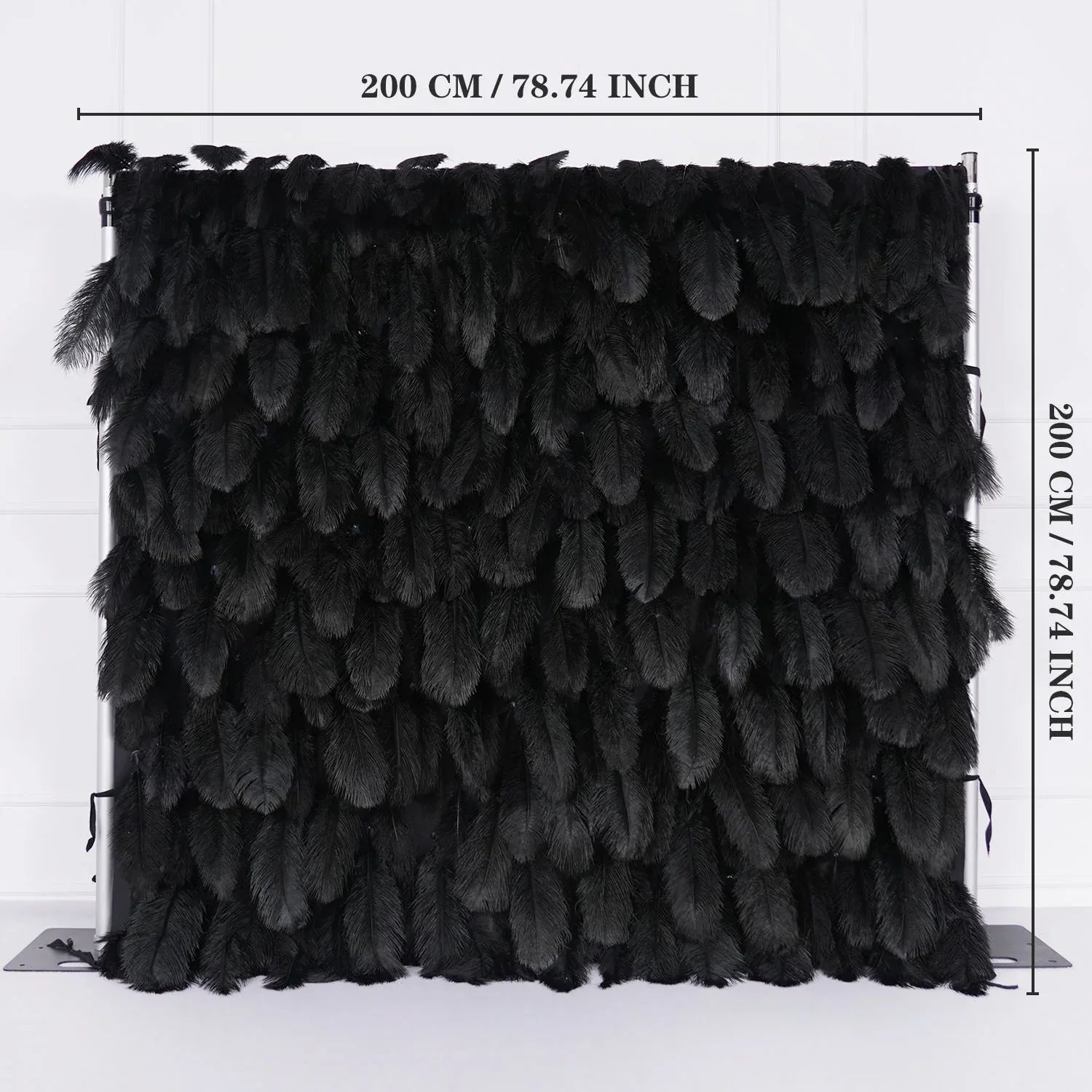 Uflower Artificial Black 5D Flower Wall Wedding Backdrop Deco Birthday Party SET80102 - Uflower