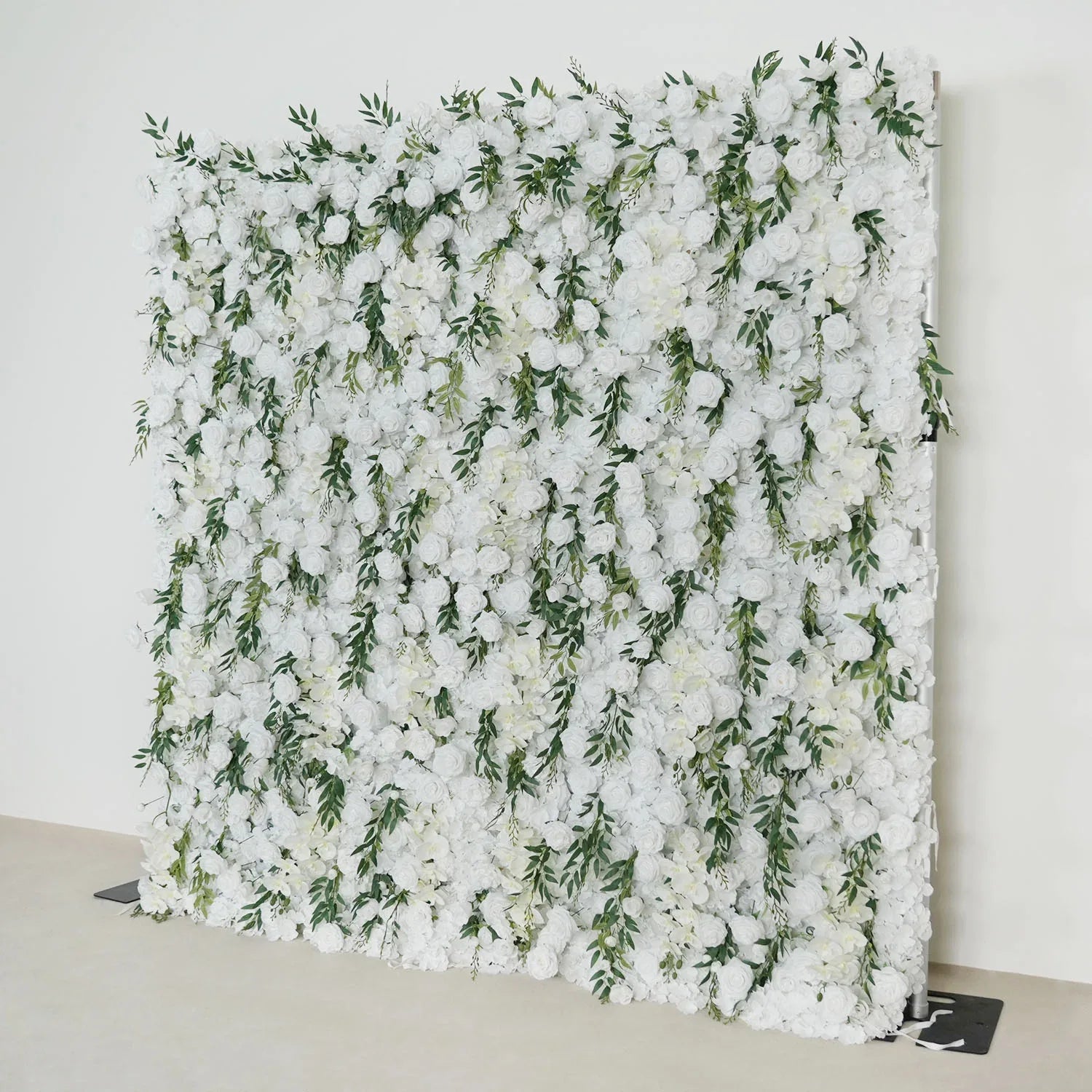 Uflower Artificial White Rose 5D Wedding Flower Wall SET80095 - Uflower