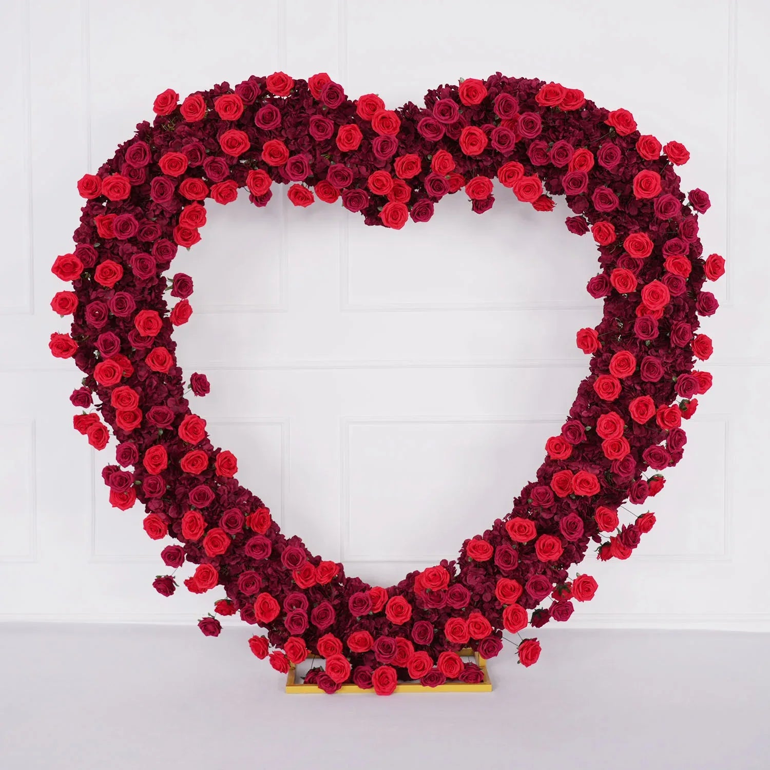 2*2m Rose Red Flower Wall Wedding Decor SET80045-01 - Uflower