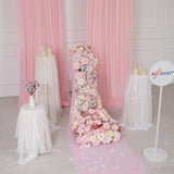 Chemin de table rose Uflower Canapé floral Décor de toile de fond de mariage MC80280-01