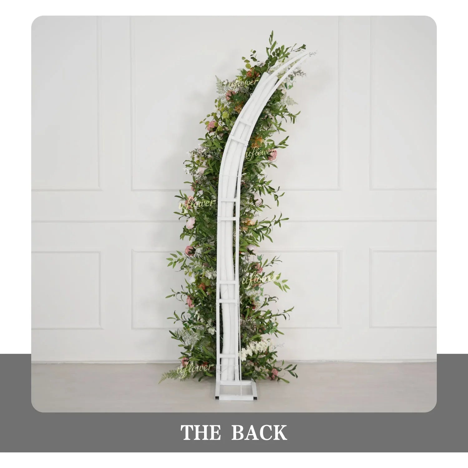 Uflower Blush Pink White Flower Horn Arch Wedding Party Birthday Backdrop Decor SET80191 - Uflower