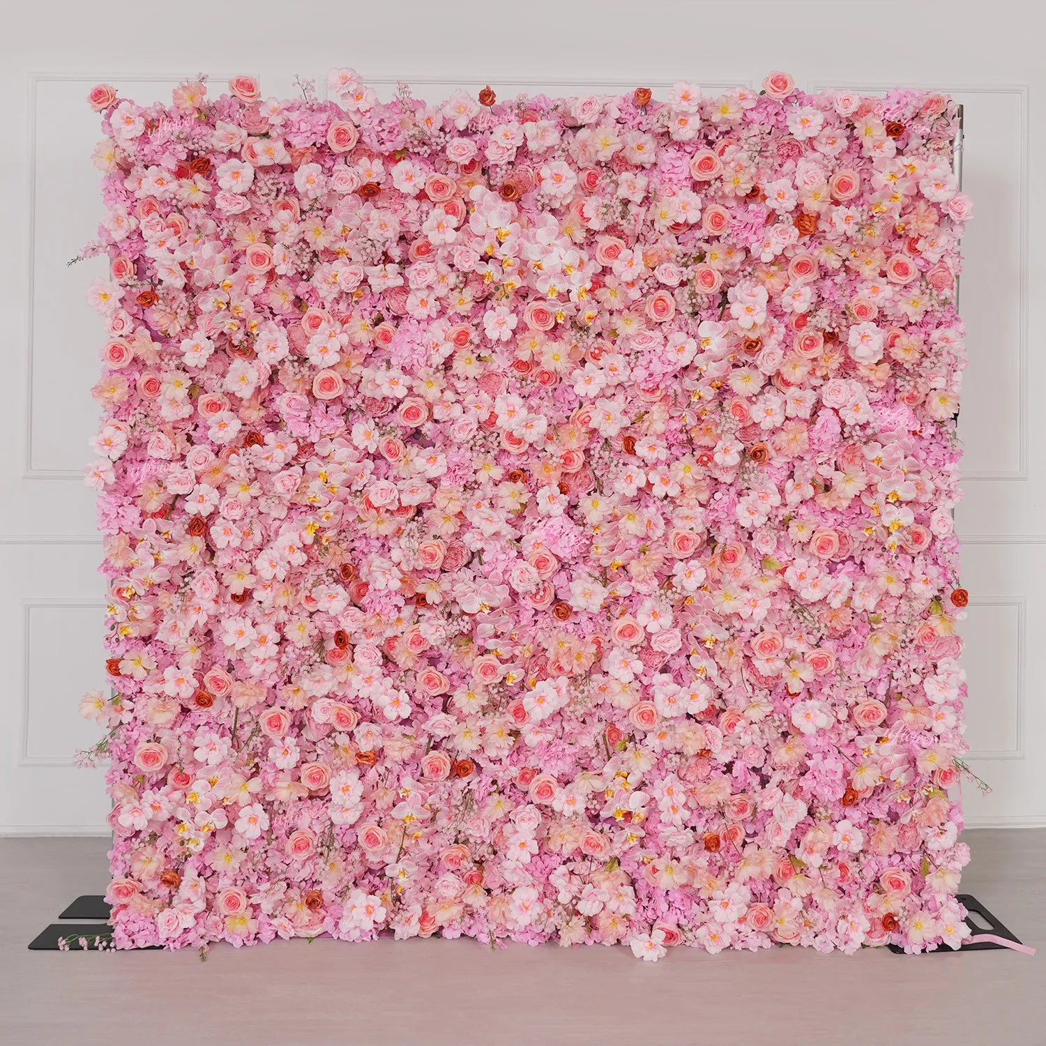 Uflower Pink Rose Flower Wall Wedding Party Proposal Decor SET80221
