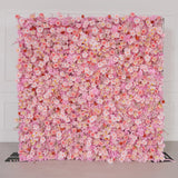 Uflower Pink Rose Flower Wall Wedding Party Proposal Decor SET80221