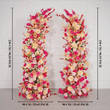 Uflower Champagne Pink Flower Horn Arch Wedding Party Birthday Backdrop Decor SET80176-02 - Uflower