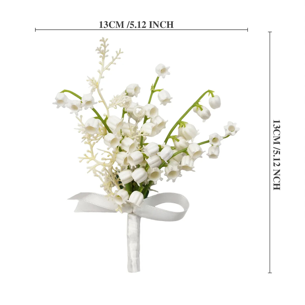 Uflower White Series With Greenery Bride Bouquet Wrist Corsage Groom Boutonniere Wedding Event Supplies SET80080-12 - Uflower