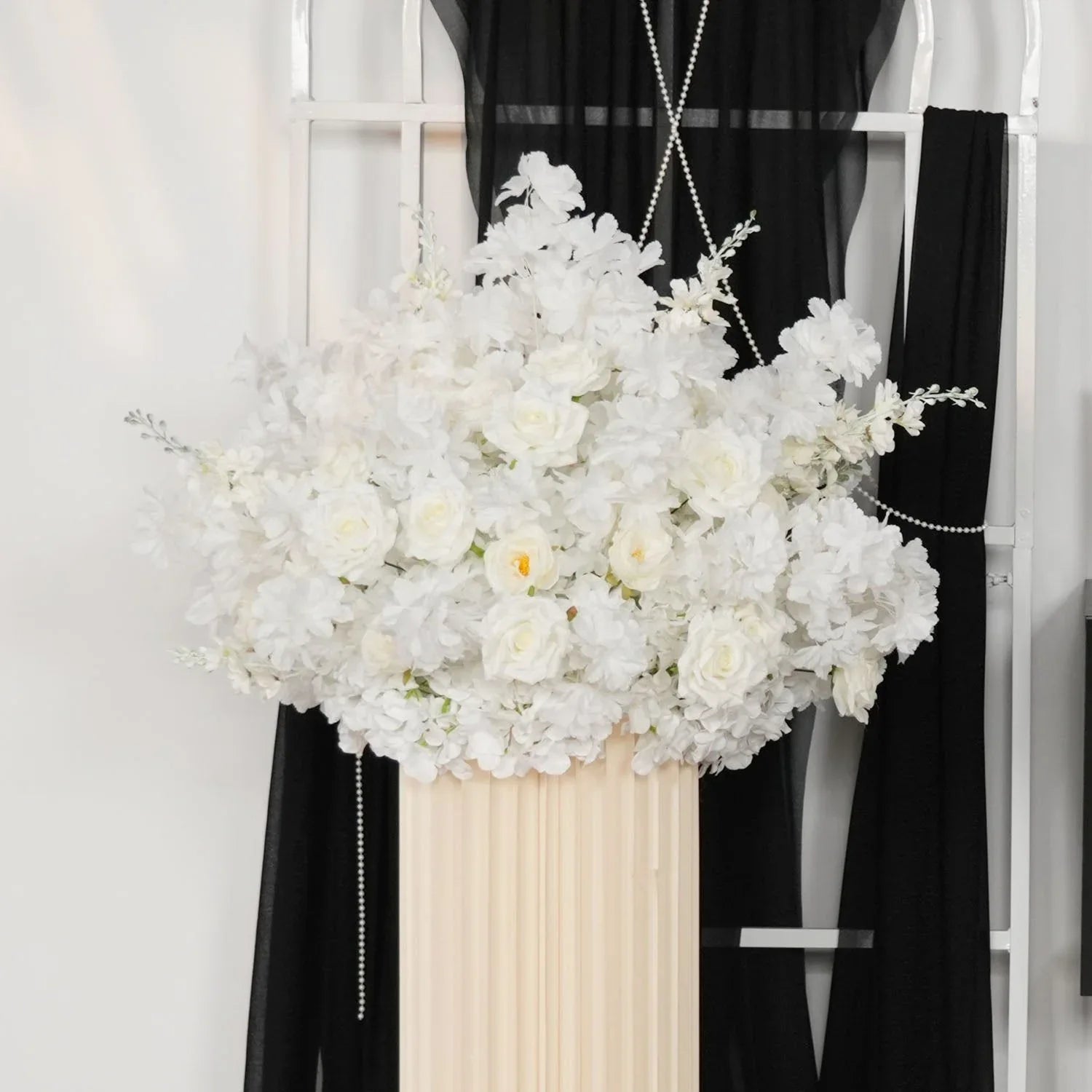 Uflower White Wedding Table Centerpiece Flower Arrangement MB80069 - Uflower