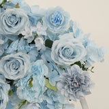 Uflower Blue Flower Wedding Backdrop Arch Floral Arrangement SET80214