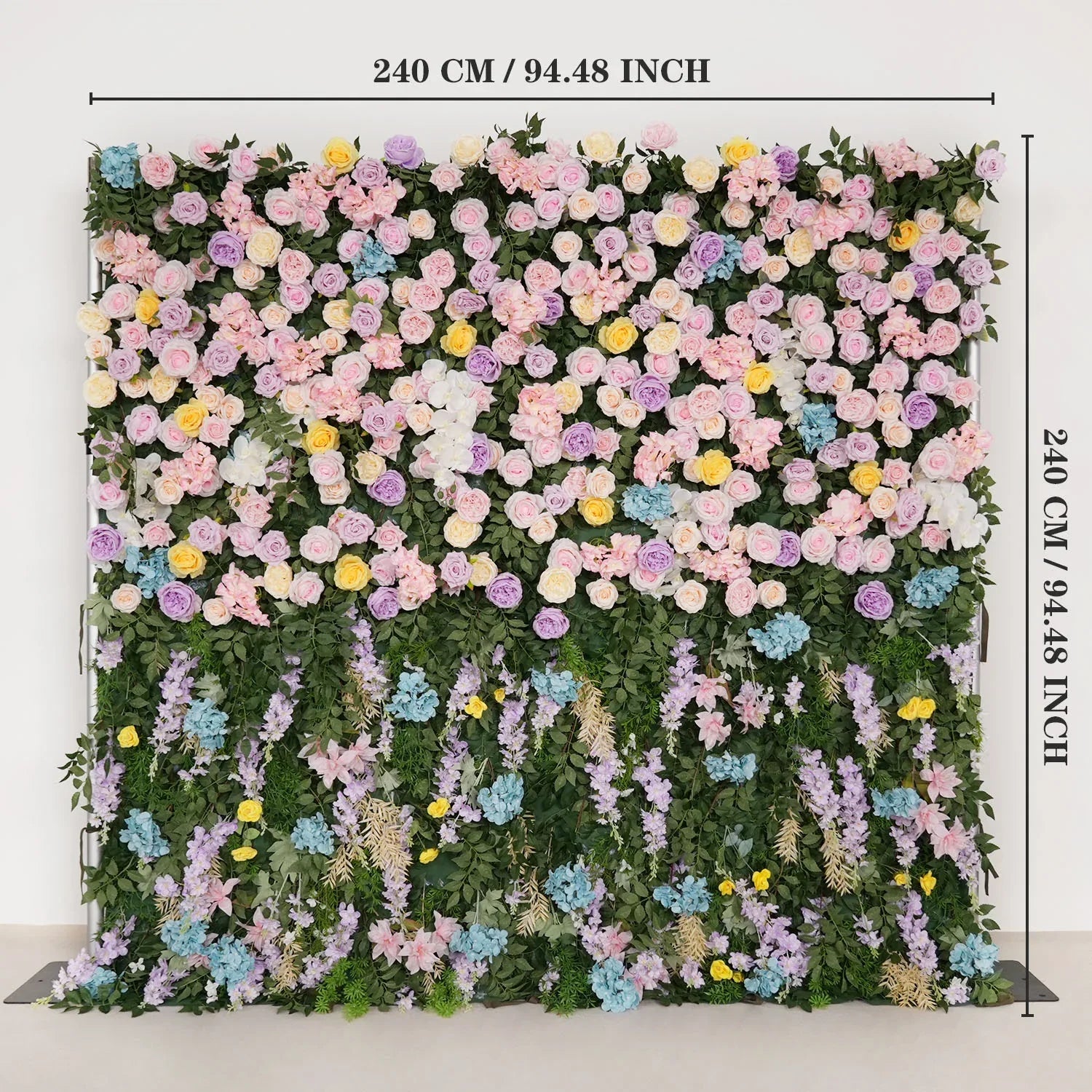 Uflower Flower Wall 3D Purple Pink Rose Floral Backdrop Wedding Party Proposal Decor SET80101 - Uflower