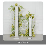 Uflower Artificial Green White Hydrangea Rose Flower Row Wedding KT Backdrop Decor SET80205 - Uflower