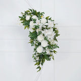 Uflower Artificial White Flower Row KT Background Wedding Decor SET80062 - Uflower