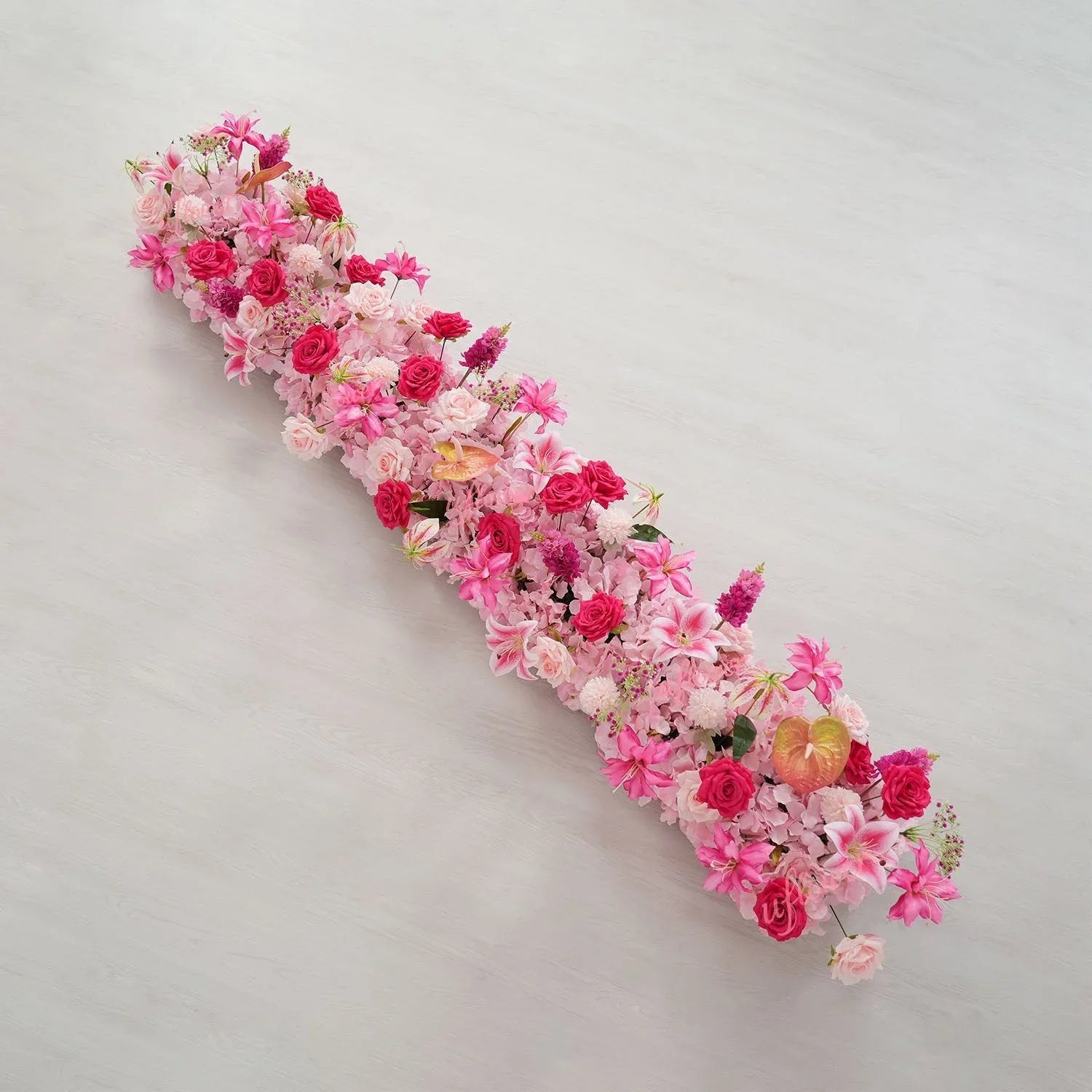 Uflower Rose Pink Floral Arrangement Wedding Backdrop Floral Props SET80193 - Uflower