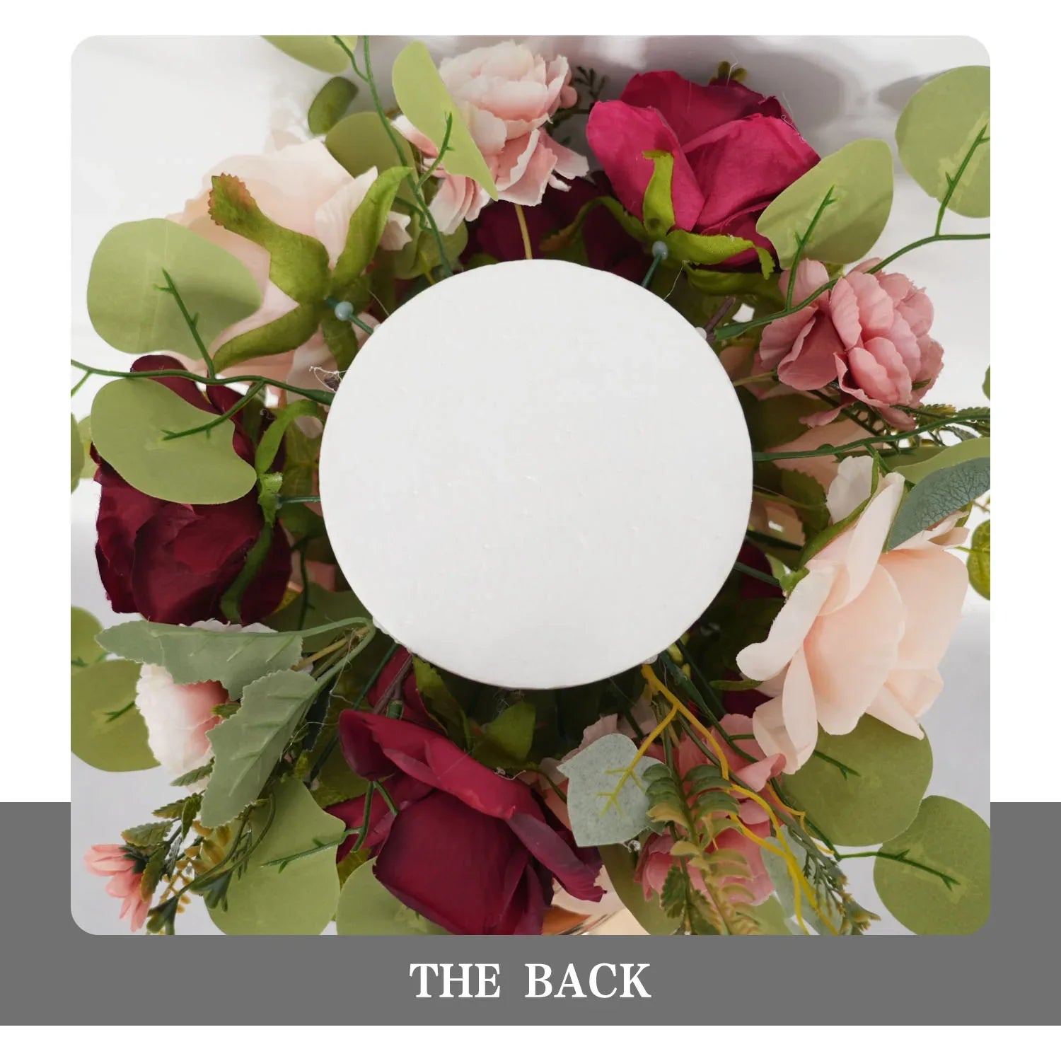 Uflower Red Rose Green Leaf Table Centerpieces Floral Ball Wedding Decoration MB80064-01 - Uflower