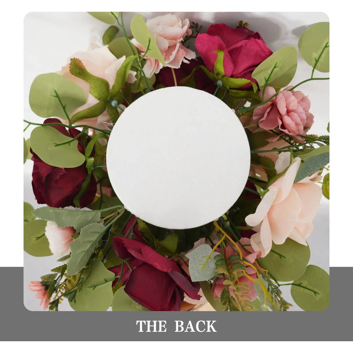 Uflower Red Rose Green Leaf Table Centerpieces Floral Ball Wedding Decoration MB80064-01 - Uflower