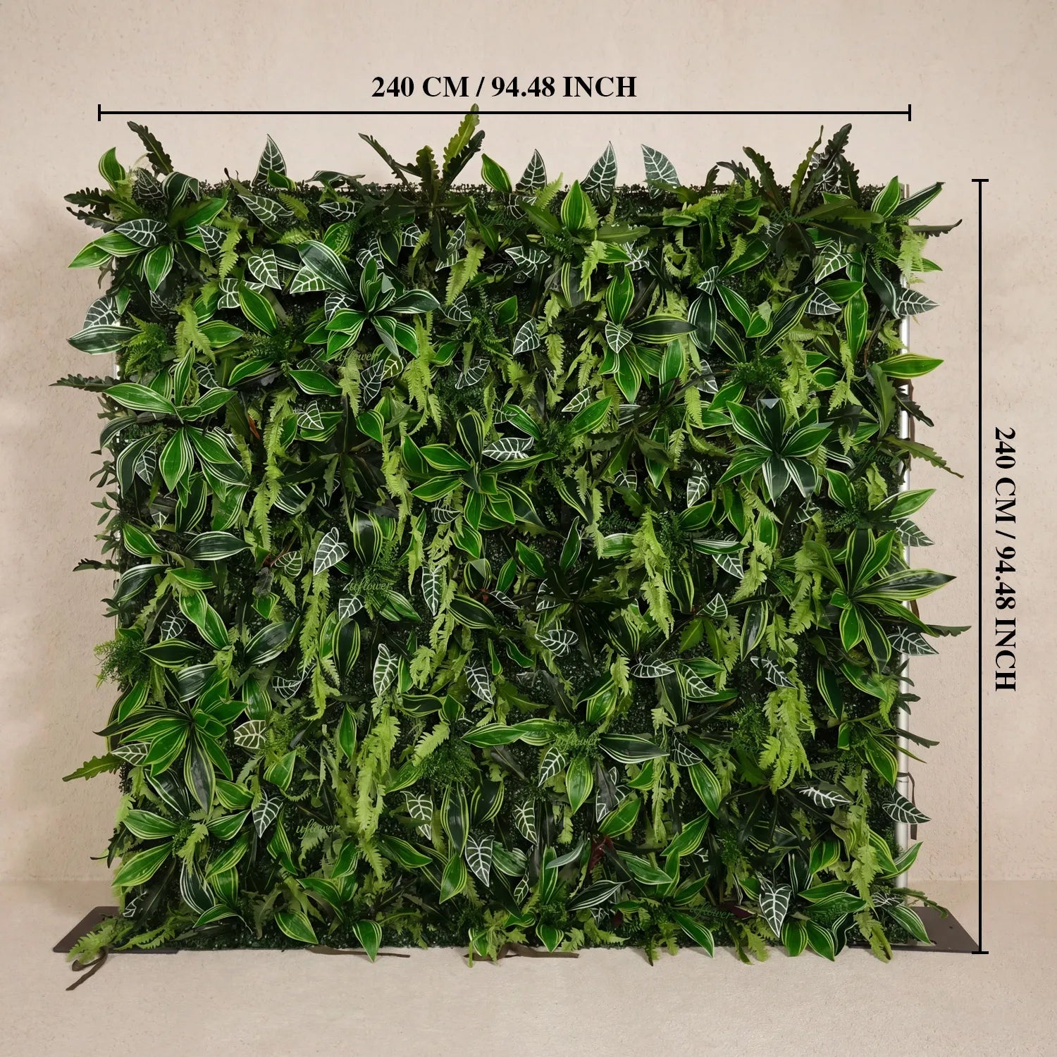 Uflower Green Brazilian Leaf Wall for Wedding Event Decor SET80255-01