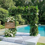 Uflower Artificial Green Leaves Flower Row Wedding KT Backdrop Decor SET80160 - Uflower