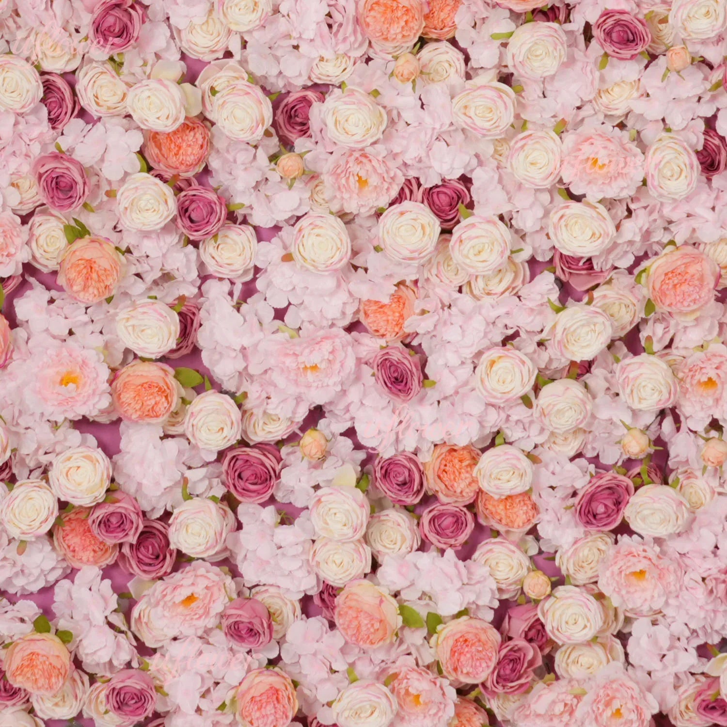 Uflower Flower Wall Pink Rose Floral Backdrop Wedding Party Proposal Decor SET80158 - Uflower