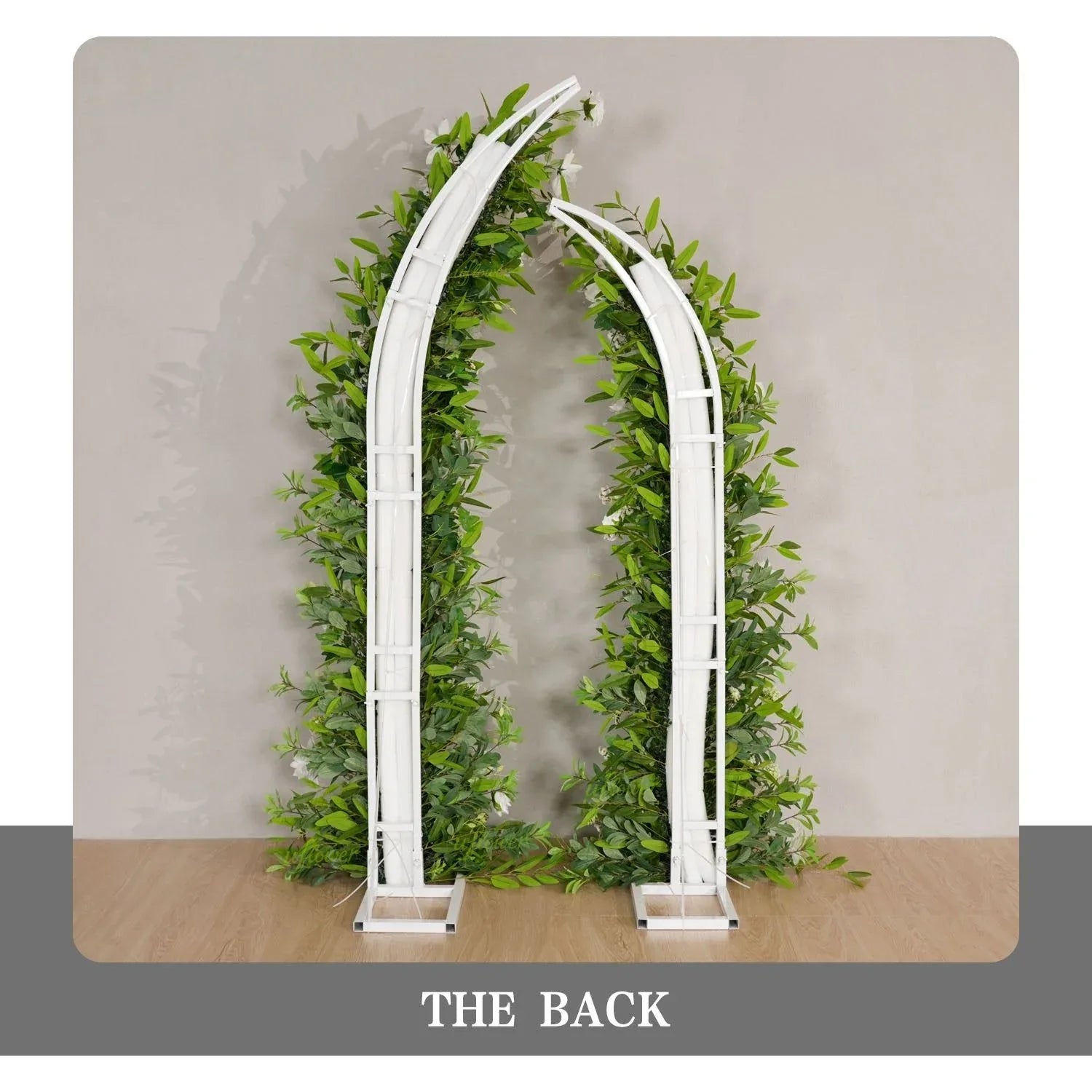 Uflower White Green Floral Arrangement Horn Arch Wedding Backdrop Props	SET80098-01 - Uflower