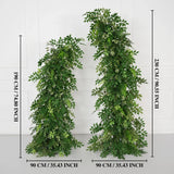 Uflower Green Leaf Horn Arch Wedding Party Backdrop Decor SET80125 - Uflower