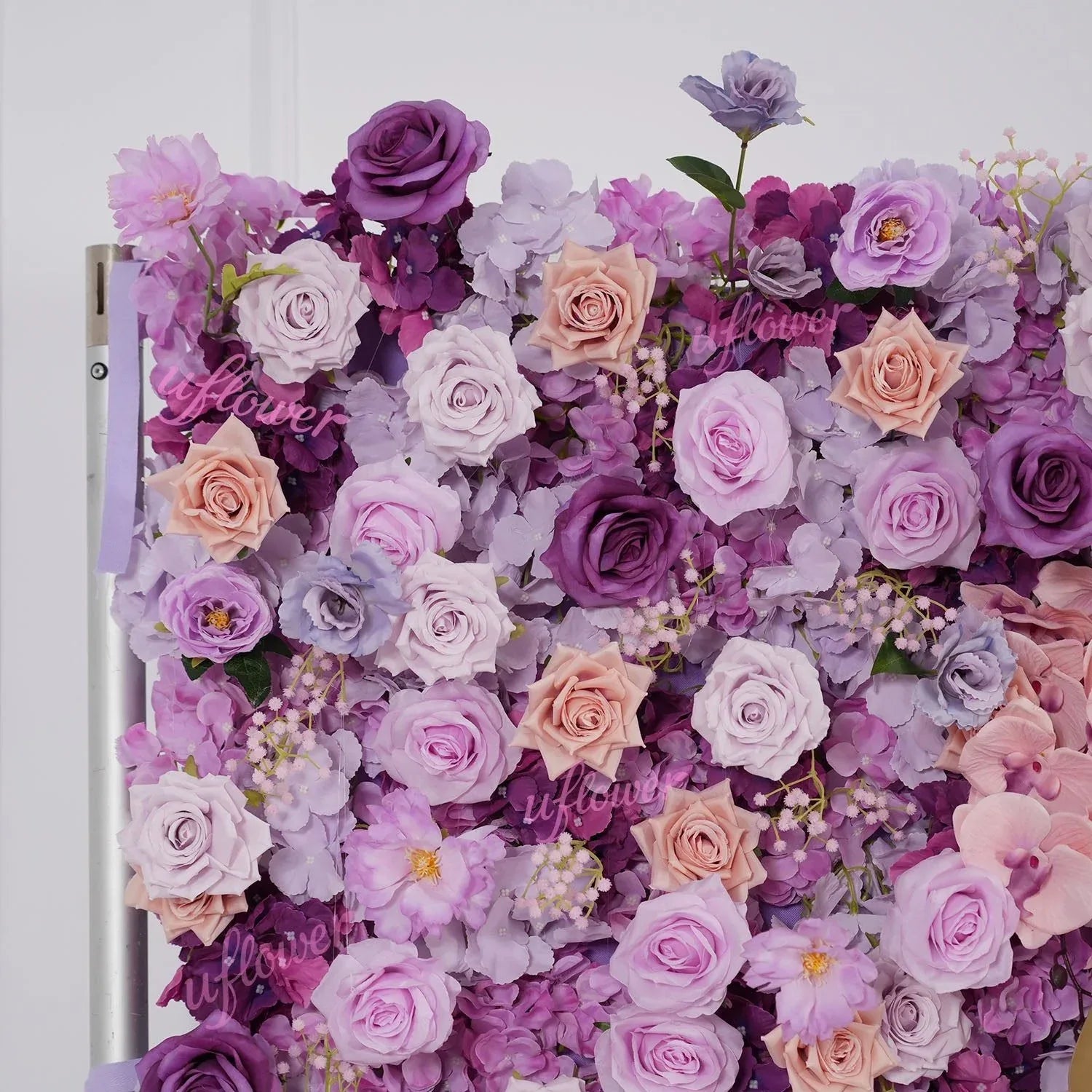 Uflower Purple Rose Flower Wall Backdrop Wedding Party Decoration SET80177 - Uflower