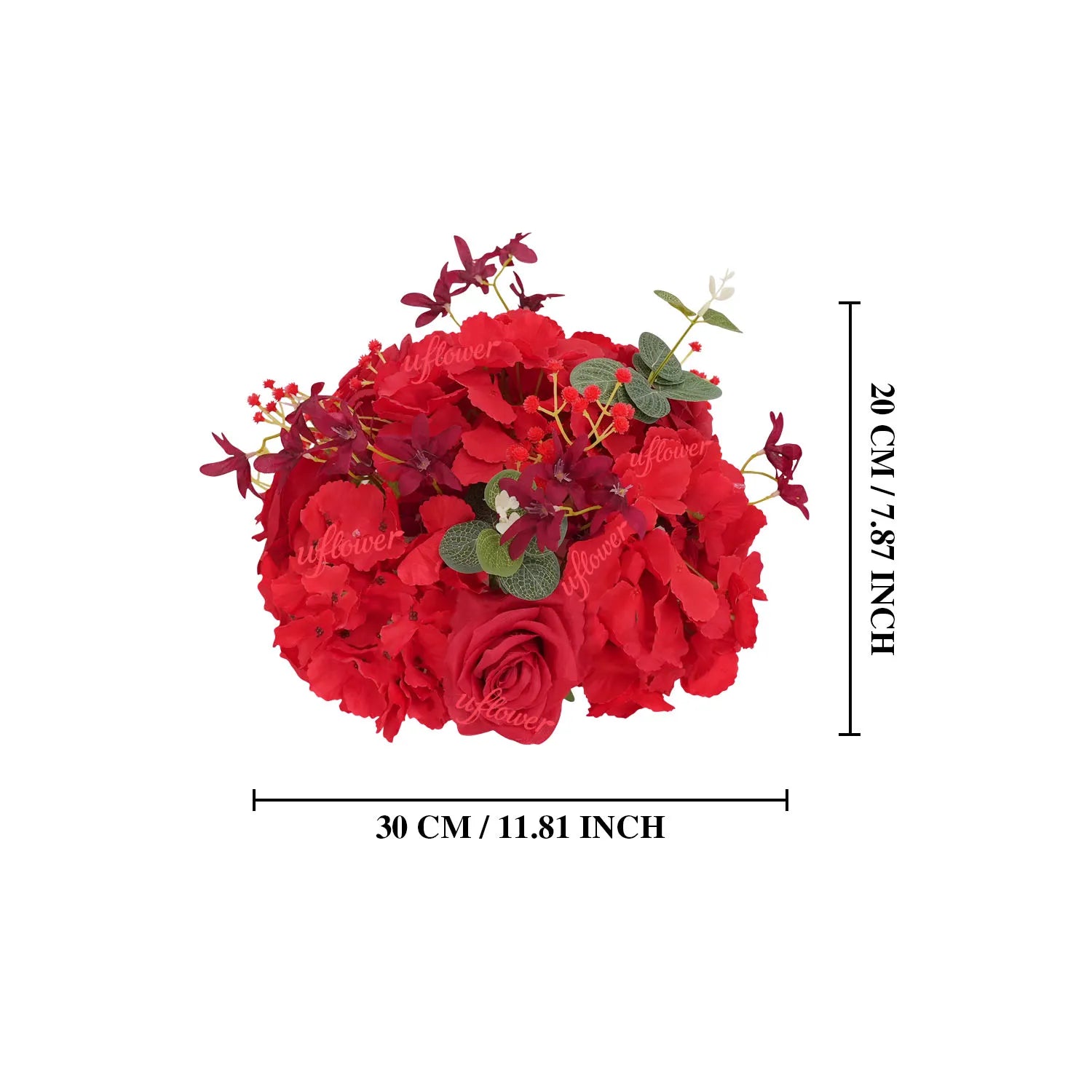 Uflower Rose Table Centerpieces Floral Ball Wedding Decor Flower Arrangement MB80098