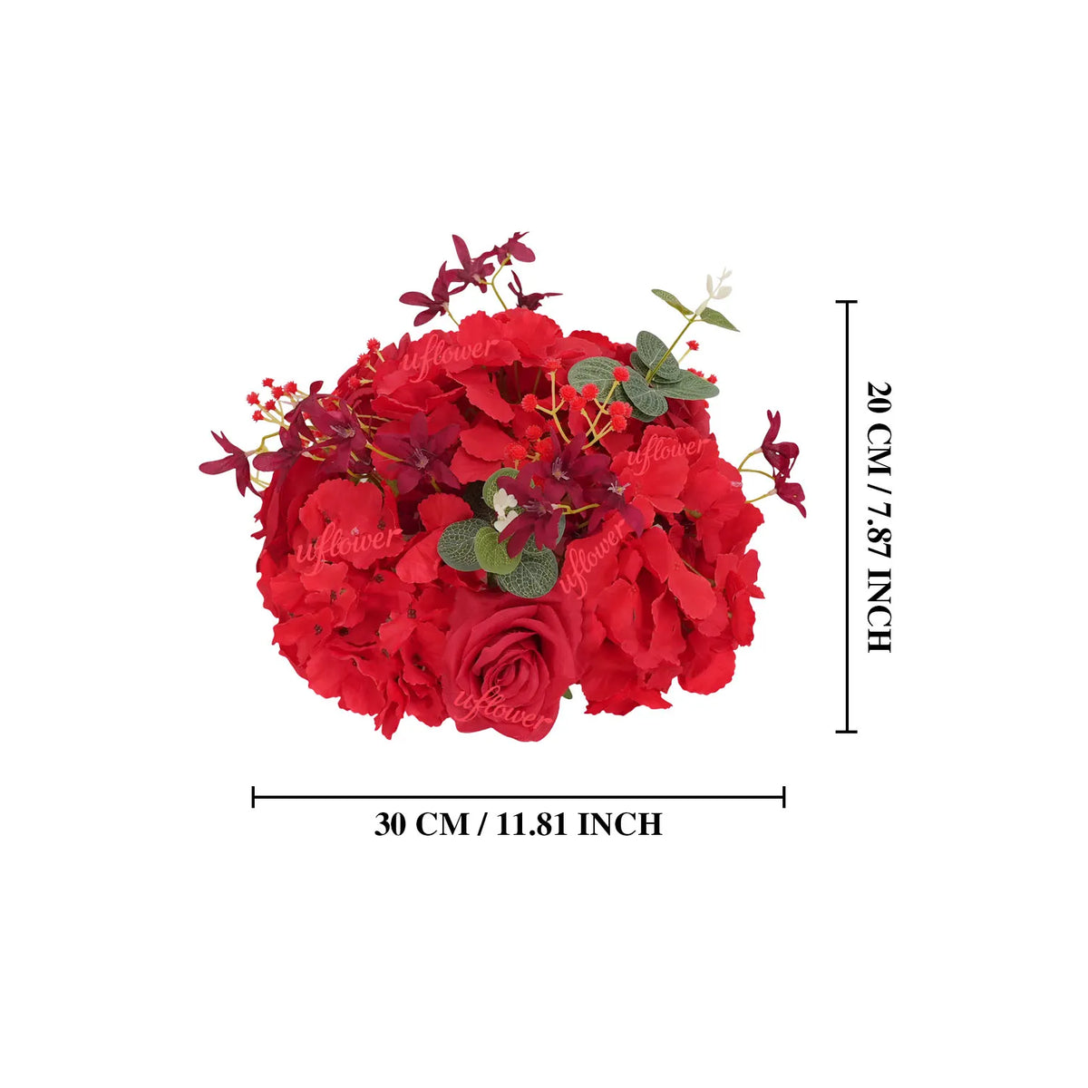 Uflower Rose Table Centerpieces Floral Ball Wedding Decor Flower Arrangement MB80099