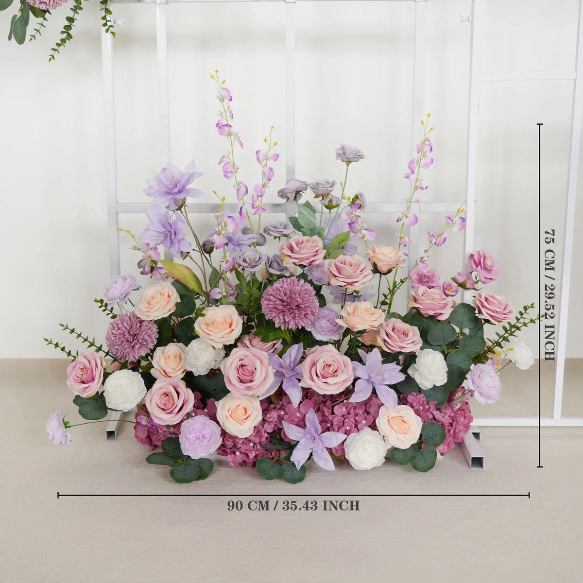 Uflower Artificial Purple Wedding KT Backdrop Flower Row Decor SET80063 - Uflower