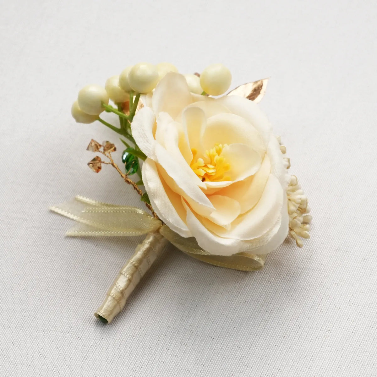 Uflower Boutonnieres in Champagne MG80010-02*6
