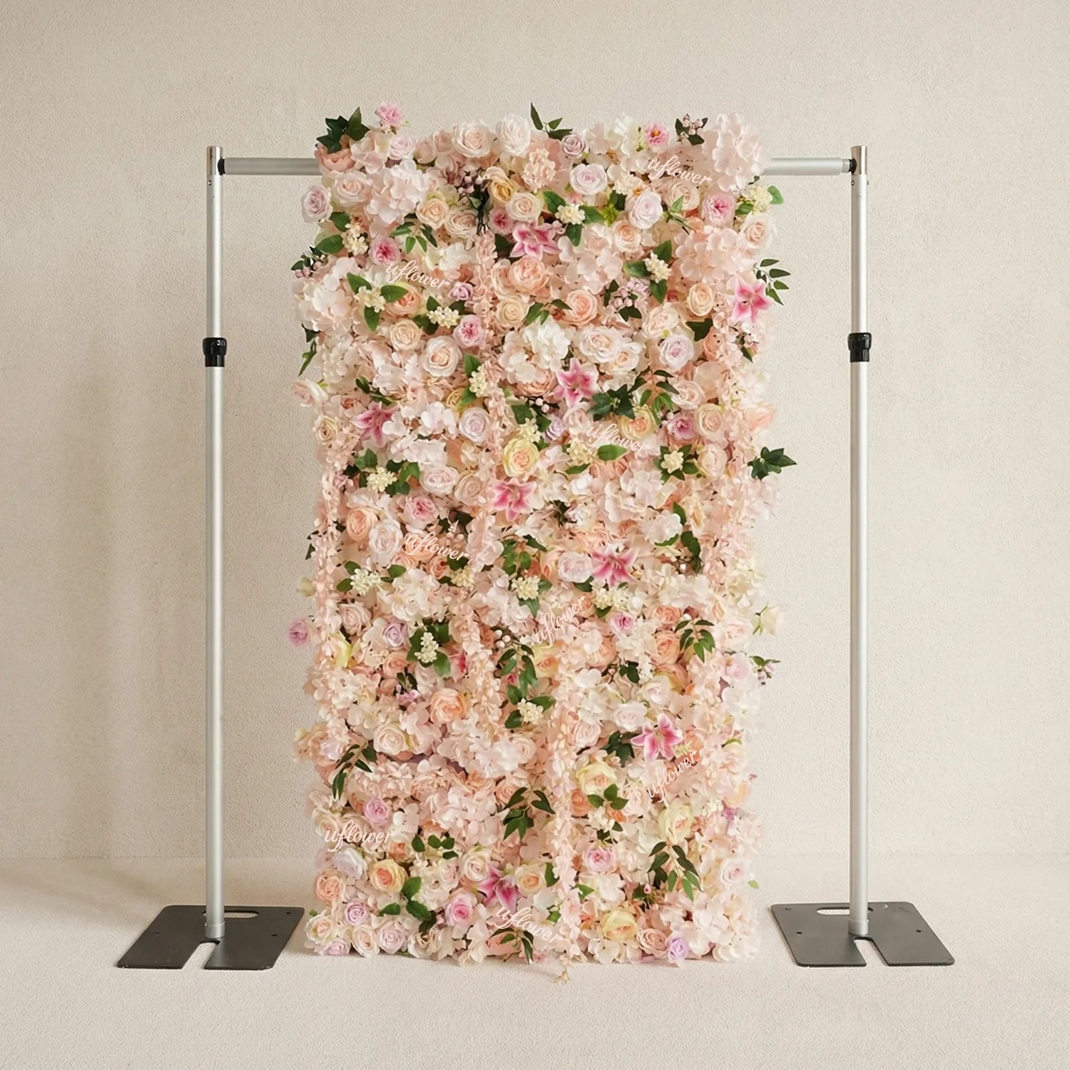 Uflower Blush Pink Wisteria Flower Wall Backdrop Wedding Party Decoration SET80232