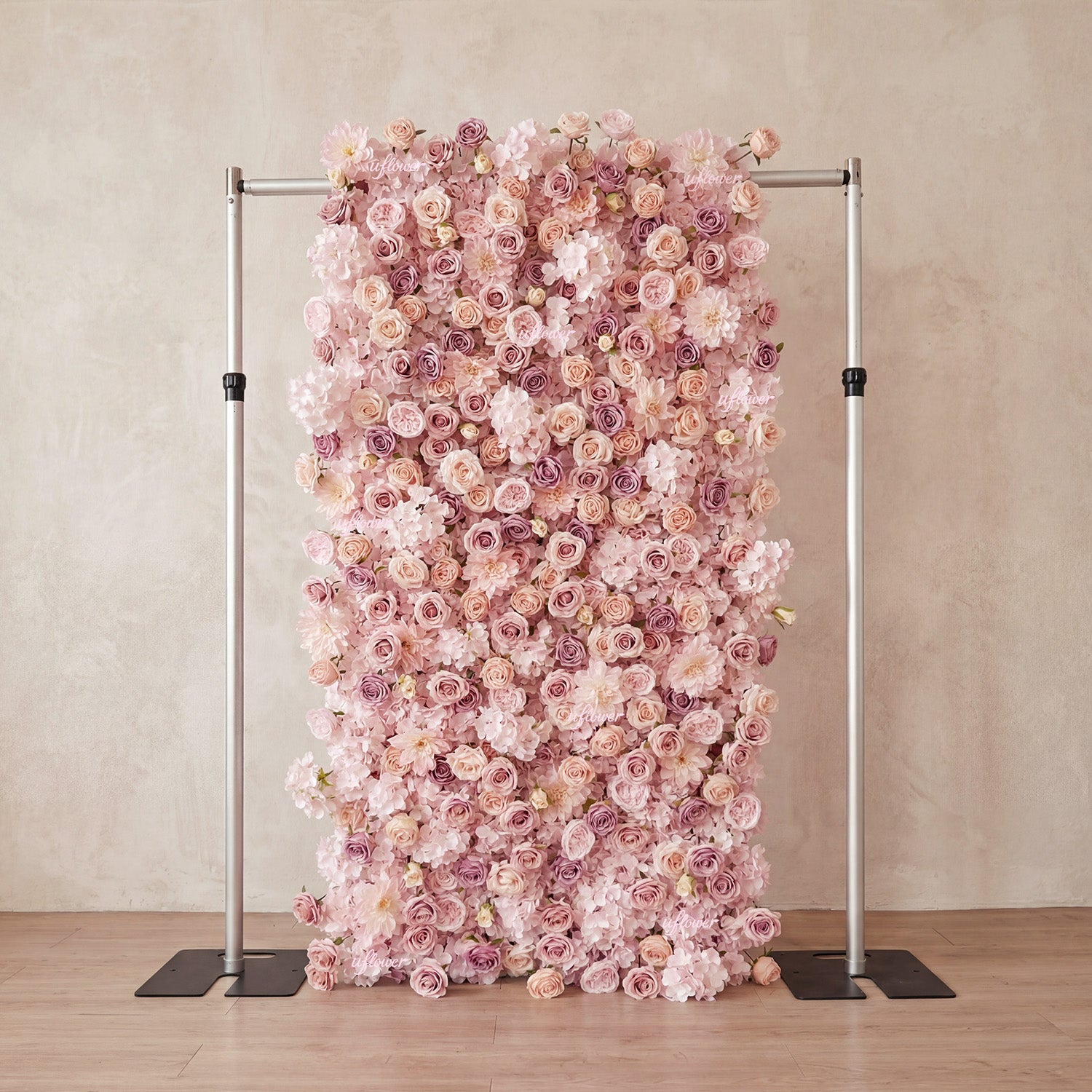 UflowerBlush Rose Flower Wall Backdrop Wedding Party Decoration SET80093-01