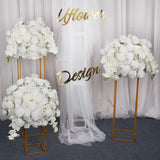 Uflower Artificial 50CM White Rose Table Centerpiece MB80024 - Uflower